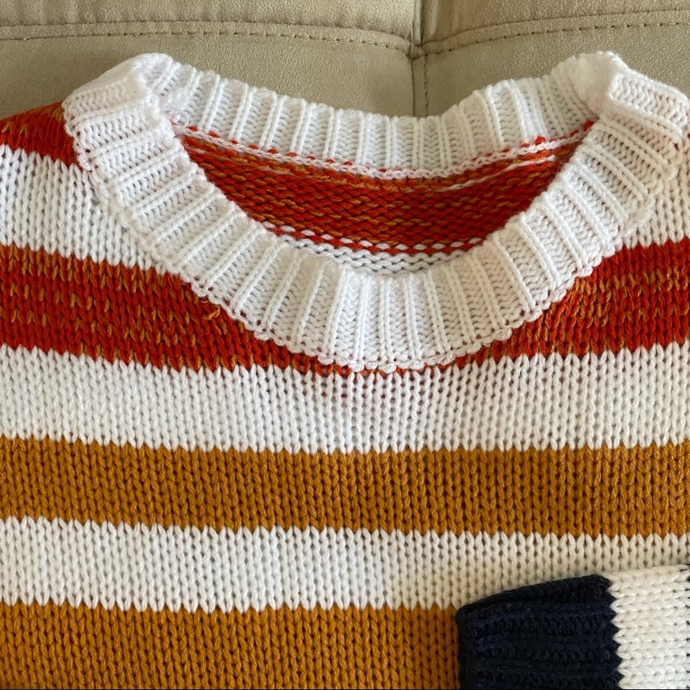 Zesica Rainbow Stripe Knit Pullover Medium Sweater - Picture 10 of 16